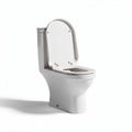 Elongated one-piece toilet white ceramic with seat 70 x 40 x 40cm